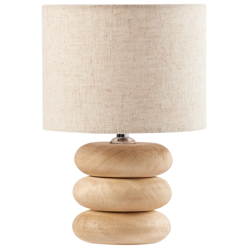 Beliani Table Lamp BETWA Mango Wood Light Brown