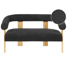 Sofa 2 Seater ILBRO Boucle Black/ Light Brown