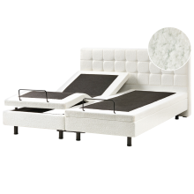 Adjustable Bed Boucle DUKE 180 x 200 cm (EU Super King) Off-White