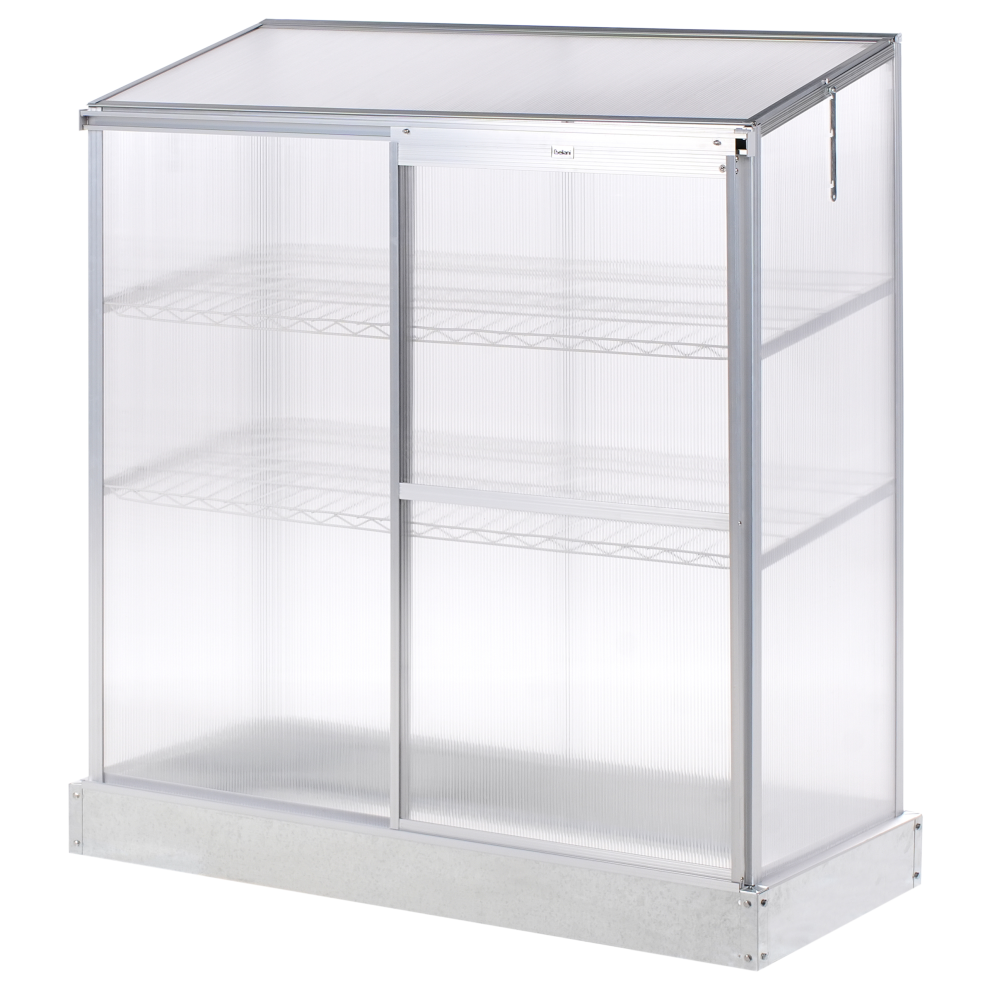 Beliani Balcony Greenhouse Lecce Silver 59 Cm