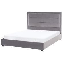 Waterbed Velvet ROUEN 140 x 200 cm (EU Double) Dark Grey