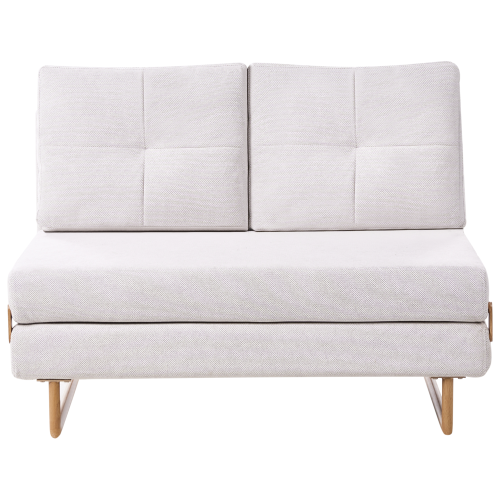 Beliani Sofa Bed 2 Seater JERSLEV Fabric Off-White
