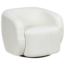 Swivel Armchair TORE Fabric Off-White