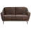Beliani Sofa 2 Seater EIBY Chenille Dark Brown 1
