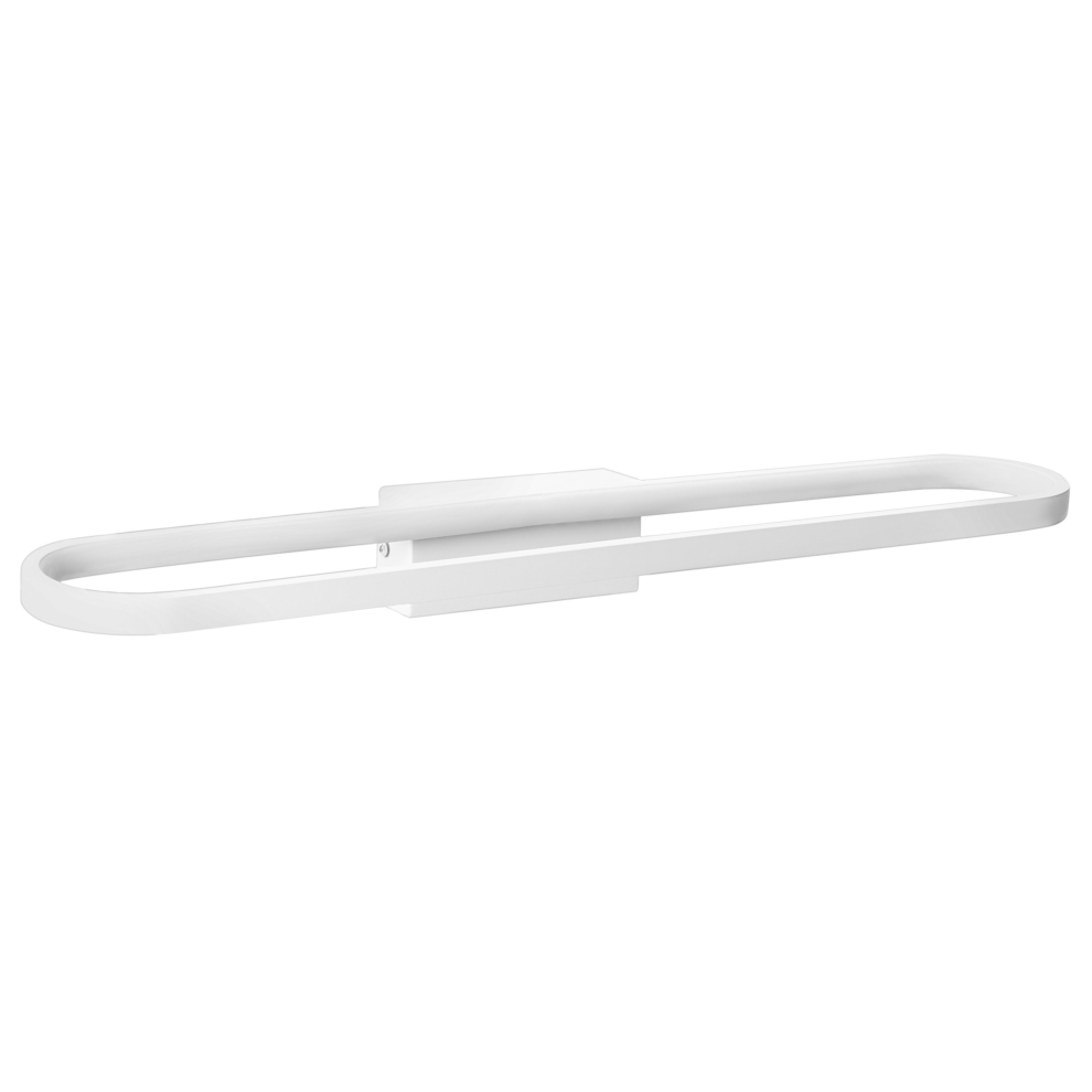 Beliani Picture And Mirror Led Light Midou Metal White