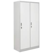 Double Door Storage Locker ATHLETE Metal Grey/ White
