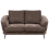 Beliani Sofa 2 Seater KJAER Chenille Dark Brown 1