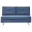 Beliani Sofa Bed 3 Seater JERSLEV Fabric Blue 1