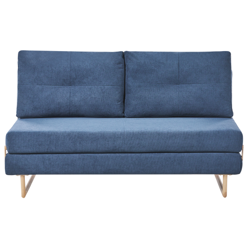 Beliani Sofa Bed 3 Seater JERSLEV Fabric Blue