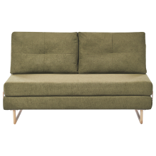 Sofa Bed 3 Seater JERSLEV Fabric Green