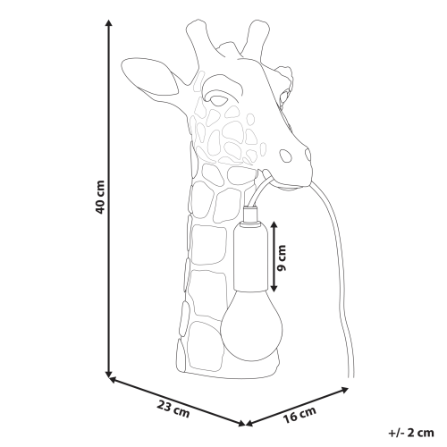 Beliani Table Lamp Giraffe MALAIKA Gold 2