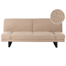 Sofa Bed 2 Seater YORK Boucle Sand Beige