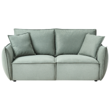 Sofa 3 Seater KUNES Fabric Light Green