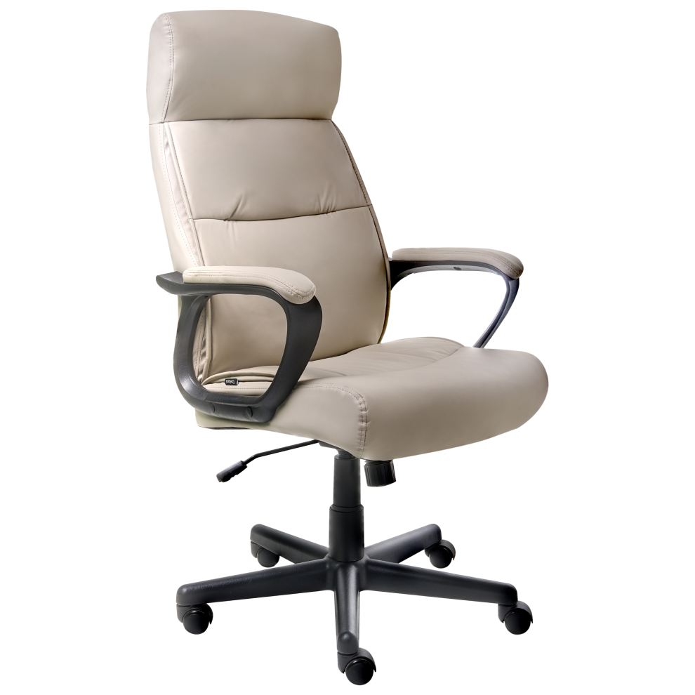 Beliani Executive Chair Guru Faux Leather Beige