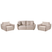 Living Room Set 5 Seater KUNES Fabric Taupe