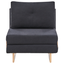 Single Sofa Bed JERSLEV Fabric Black