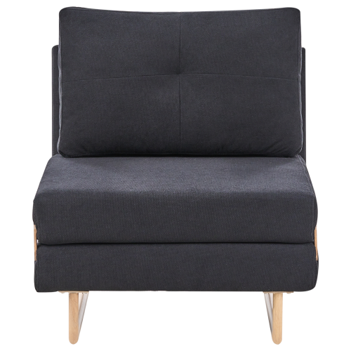 Beliani Single Sofa Bed JERSLEV Fabric Black