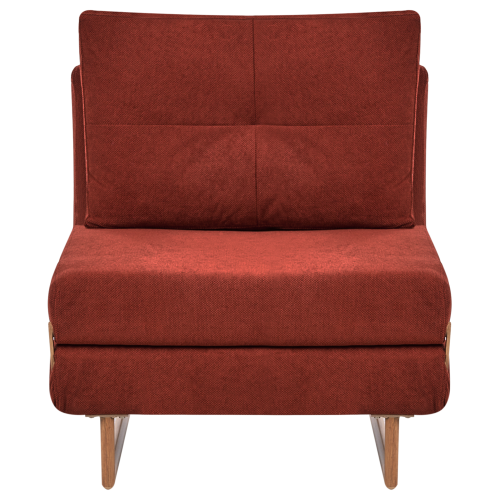 Beliani Single Sofa Bed JERSLEV Fabric Red