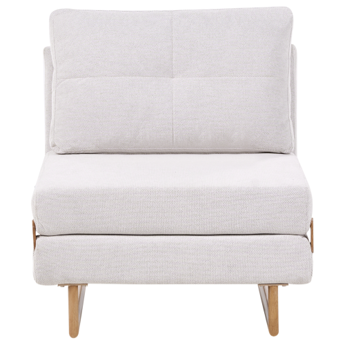 Beliani Single Sofa Bed JERSLEV Fabric Off-White