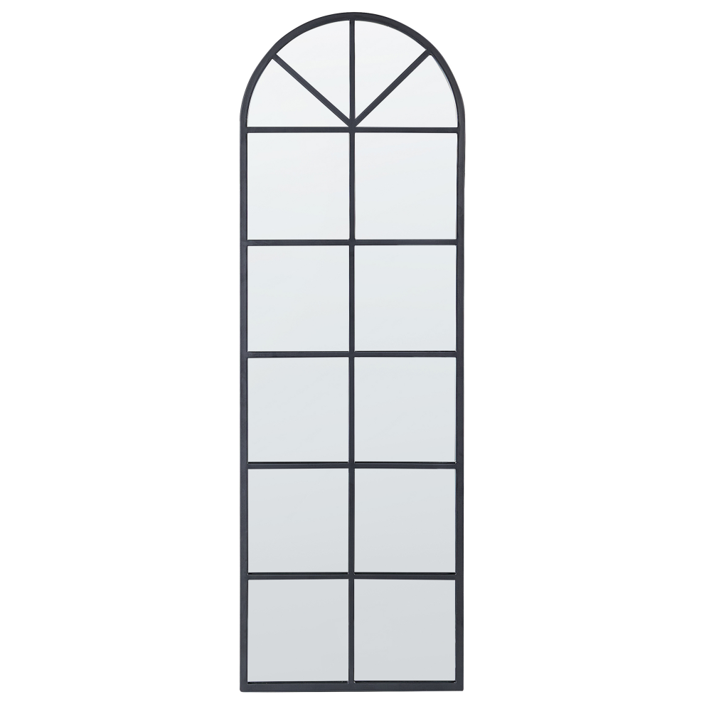 Beliani Wall Mirror Brouage 40 Cm 120 Cm Metal Black