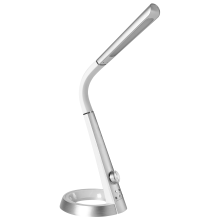 LED Desk Lamp CANOPUS with USB Port Silver