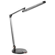 LED Desk Lamp CAROY with Wireless Charger Black