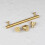(35mm Knob) Satin Brass Hammered T-Bar Handle & Coordinating Knobs 10