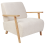Beliani Armchair LESJA Fabric Light Beige 1