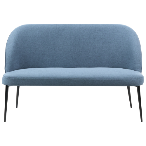 Beliani Dining Bench 2 Seater OSBY Fabric Blue