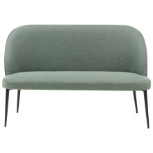 Dining Bench 2 Seater OSBY Fabric Light Green