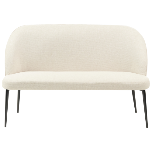 Beliani Dining Bench 2 Seater OSBY Fabric Light Beige