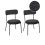 Beliani Set of 2 Dining Chairs ALLISON Boucle Black 1