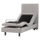 Beliani Adjustable Bed Fabric CASTELLAN 80 x 200 cm (EU Small Single) Light Grey 1