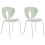 Beliani Set of 2 Dining Chairs TRACY Light Green 1