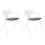 Beliani Set of 2 Conference Chairs MANSON Black/ White 1