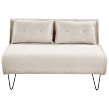Sofa Bed 2 Seater VESTFOLD Fabric Light Beige