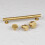(160mm Handle) Satin Brass Hammered T-Bar Handle & Coordinating Knobs 9