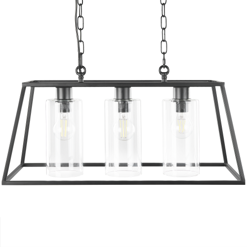 Beliani Pendant Lamp MUGER Metal Black