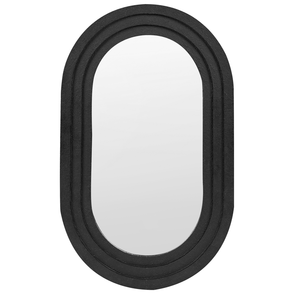 Beliani Wall Mirror Massilly 43 Cm 69 Cm Black