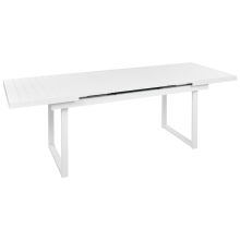 Extending Garden Dining Table VALCANETTO 180/240 cm 90 cm Metal White