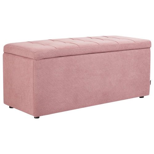 Beliani Storage Ottoman OREM Fabric Pink