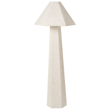 Floor Lamp DEMBI Faux Linen Light Beige