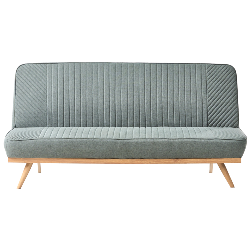 Beliani Sofa Bed 2 Seater KALFAFEL Fabric Green