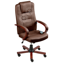 Massage Chair DIAMOND with Heating Leather Dark Brown