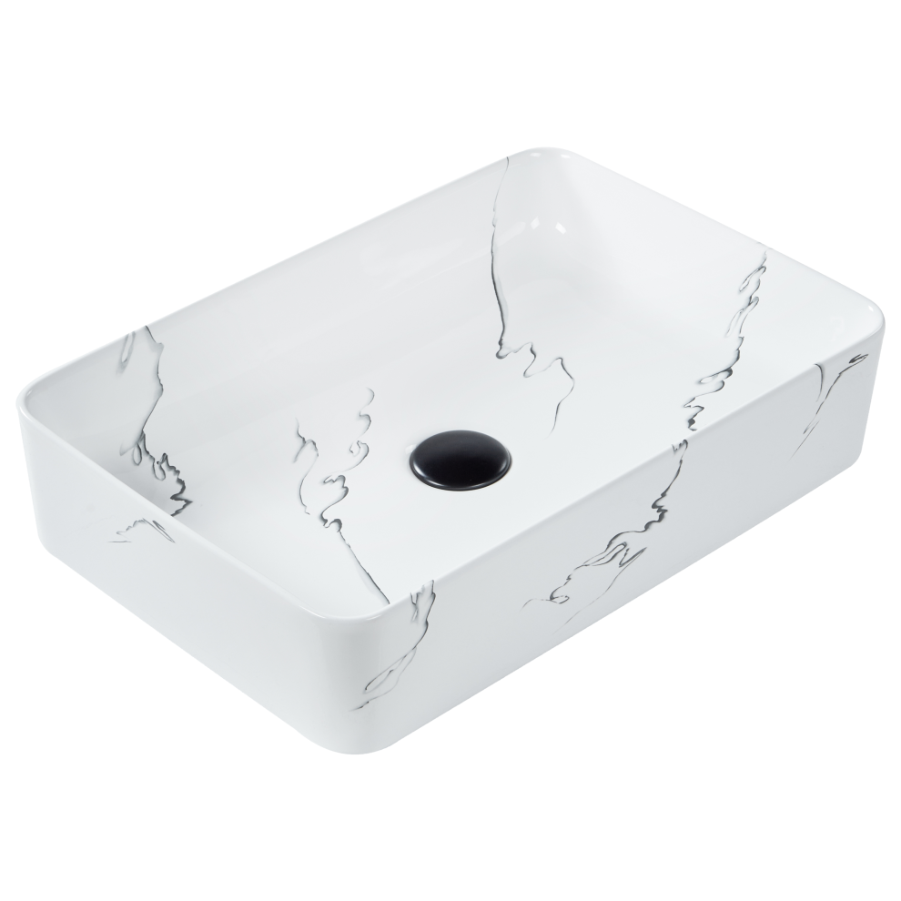 Countertop Basin Hopi White Marble 510 X 340 Mm Ceramic 4255664877710