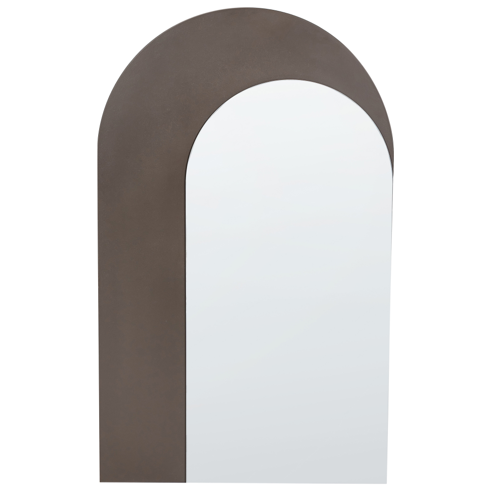 Beliani Wall Mirror Pigny 58 Cm 99 Cm Brown