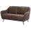 Beliani Sofa 2 Seater EIBY Chenille Dark Brown 4