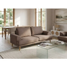 Sofa 3 Seater KILDAL Fabric Brown