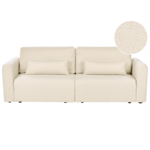 Sofa Bed 3 Seater VAXHOLM Boucle Off-White with Storage
