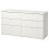 IKEA VIHALS 6 Drawer Chest 140x47x75cm 1
